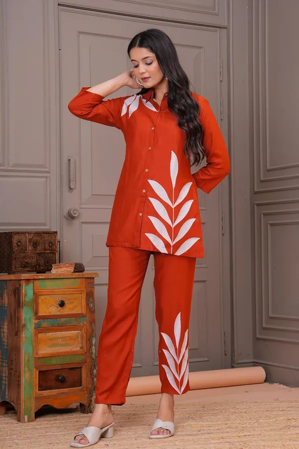 Rust_Cotton_Premium_Loungewear_Set_For_Women
