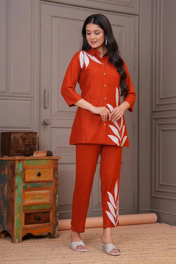 Rust_Cotton_Premium_Loungewear_Set_For_Women