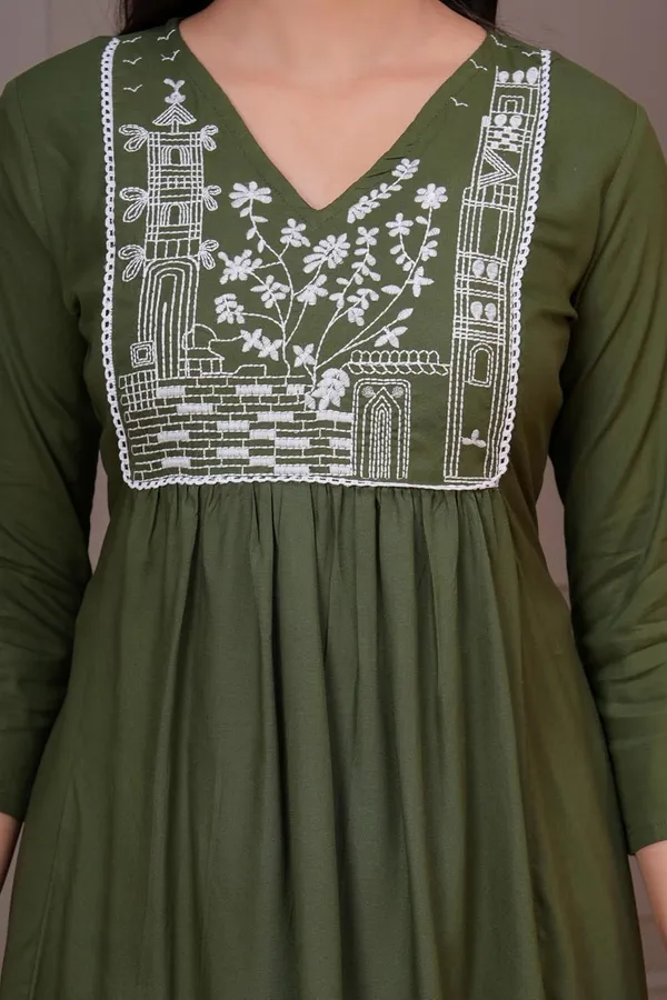 Olive_Green_Rayon_Premium_Loungewear_Set_For_Women