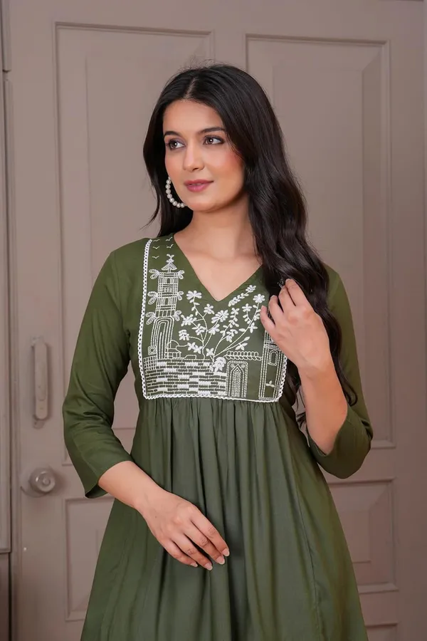 Olive_Green_Rayon_Premium_Loungewear_Set_For_Women