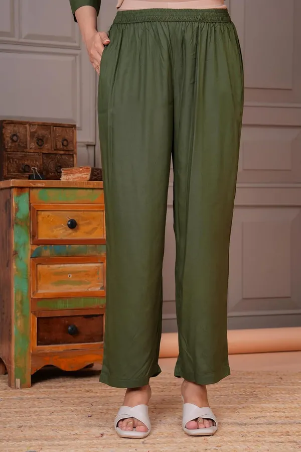 Olive_Green_Rayon_Premium_Loungewear_Set_For_Women