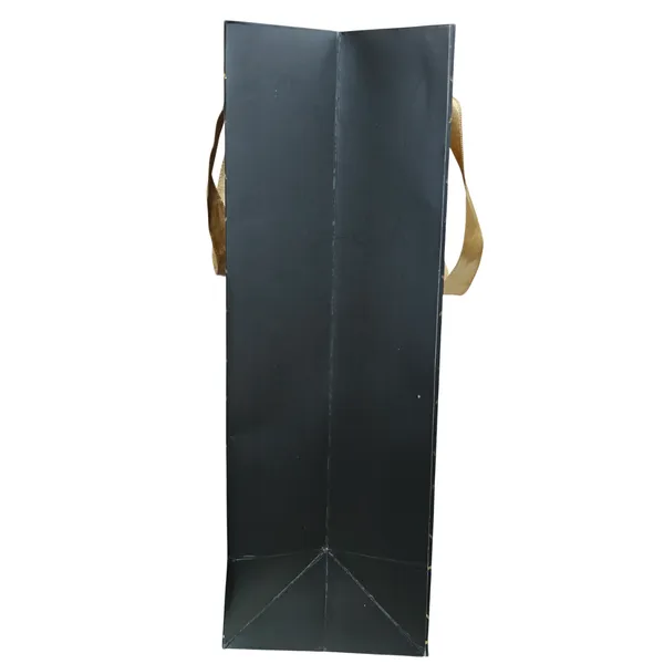 PACK_OF_10_Black_&_Gold_Diamond_Pattern_Gift_Bag_with_Ribbon_Handles