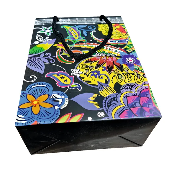 PACK_OF_10_Floral_Print_Gift_Bag_with_Black_Handles