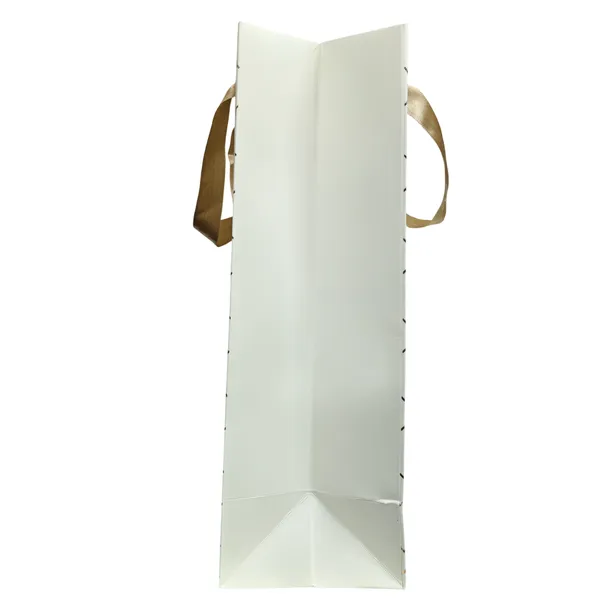 (PACK_OF_10)_Ivory_&_Gold_Diamond_Pattern_Gift_Bag_with_Ribbon_Handles