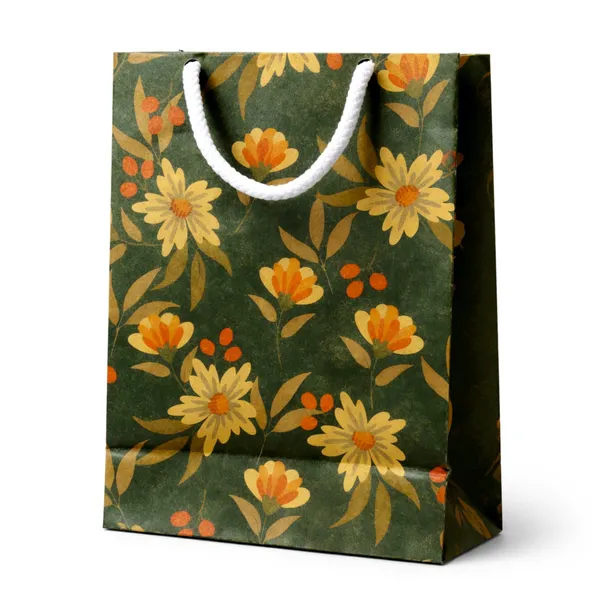(Pack_of_10)_Kraft_Paper_Gift_Bag_–_Vintage_Floral_Pattern