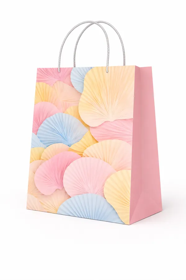PACK_OF_10_Pastel_Shell_Pattern_Gift_Bag_-_Pink_Base_