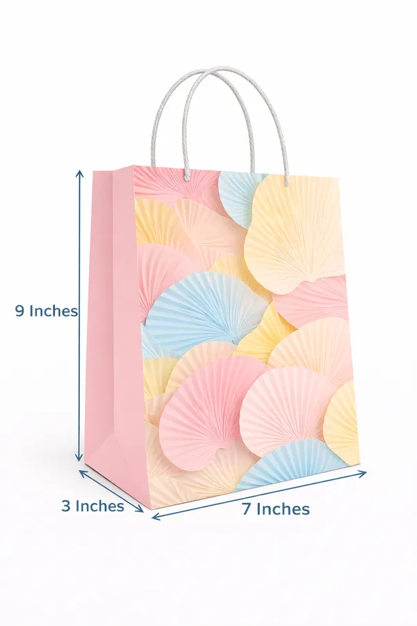 PACK_OF_10_Pastel_Shell_Pattern_Gift_Bag_-_Pink_Base_