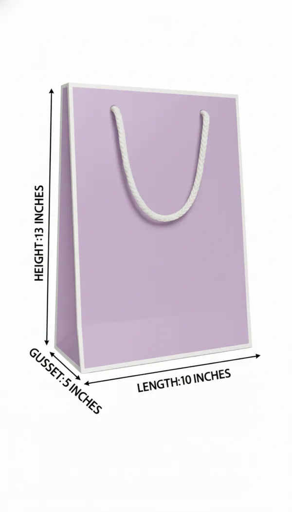 PACK_OF_10_Premium_Lavender_Gift_Bag_with_White_Border_&_Rope_Handles