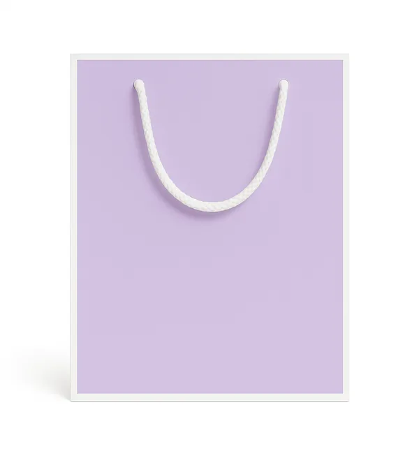 PACK_OF_10_Premium_Lavender_Gift_Bag_with_White_Border_&_Rope_Handles