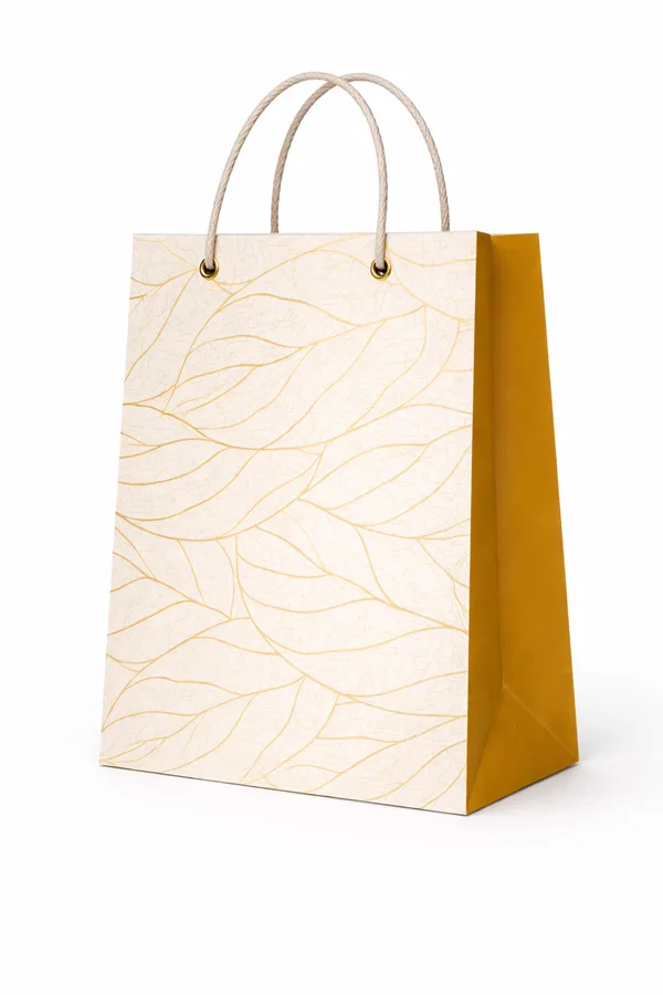 PACK_OF_10_Premium_Wooden_Gift_Bag_-_Mustard_Yellow_&_Natural_Finish_