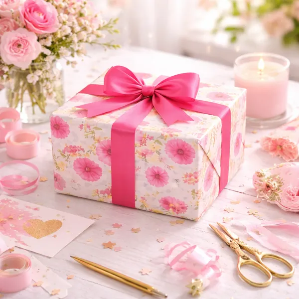 Pack_of_15_Elegant_Floral_Wrapping_Sheets_|_48_x_74_cm_|_Pink_Flower_Gift_Wrap_Paper
