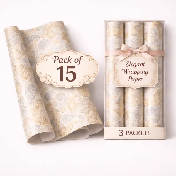Pack_of_15_Gold_&_Grey_Paisley_Gift_Wrapping_Sheets_|_48_x_74_cm_|_Premium_Ethnic_Design_Gift_Wrap_Paper