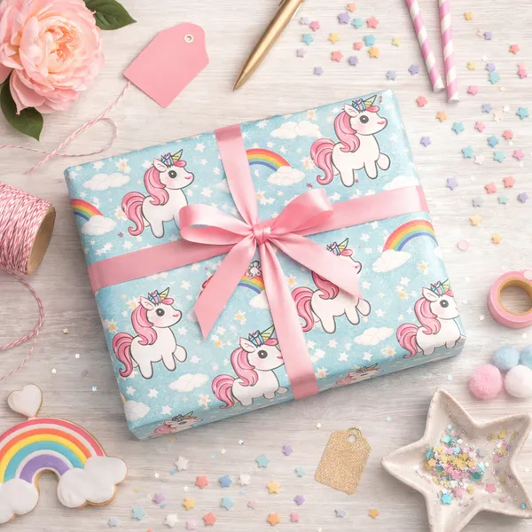 Pack_of_15_Kids_Unicorn_Wrapping_Paper_Sheets_|_48_x_74_cm_|_Cute_Gift_Packaging