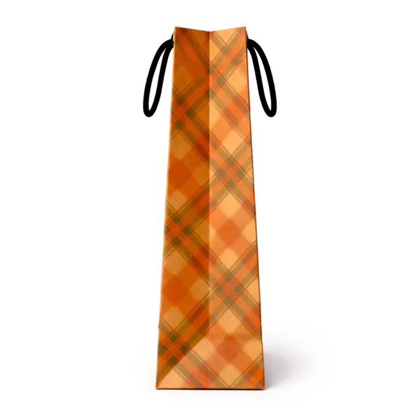 (PACK_OF_10)_Kraft_Paper_Gift_Bag_With_Autumn_Check_Pattern