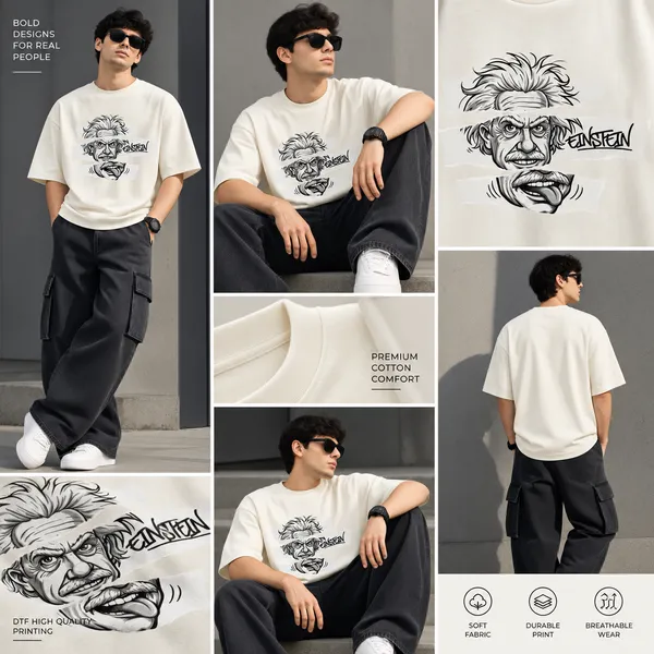 Giffy_Life_Albert_Einstein_Oversized_Tee_-_Off-White_Tongue_Split_Portrait_Graphic_Streetwear_T-Shirt