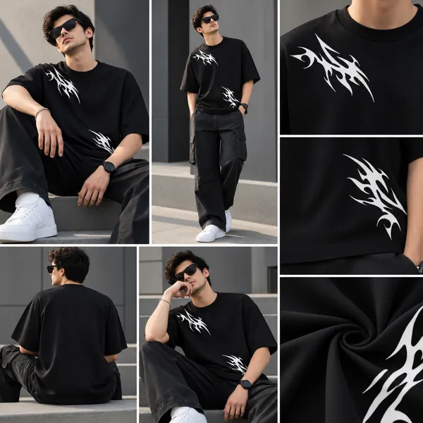 Giffy_Life_Cyber_Sigilism_Oversized_Tee_-_Black_Tribal_Flame_Printed_Graphic_Streetwear_T-Shirt