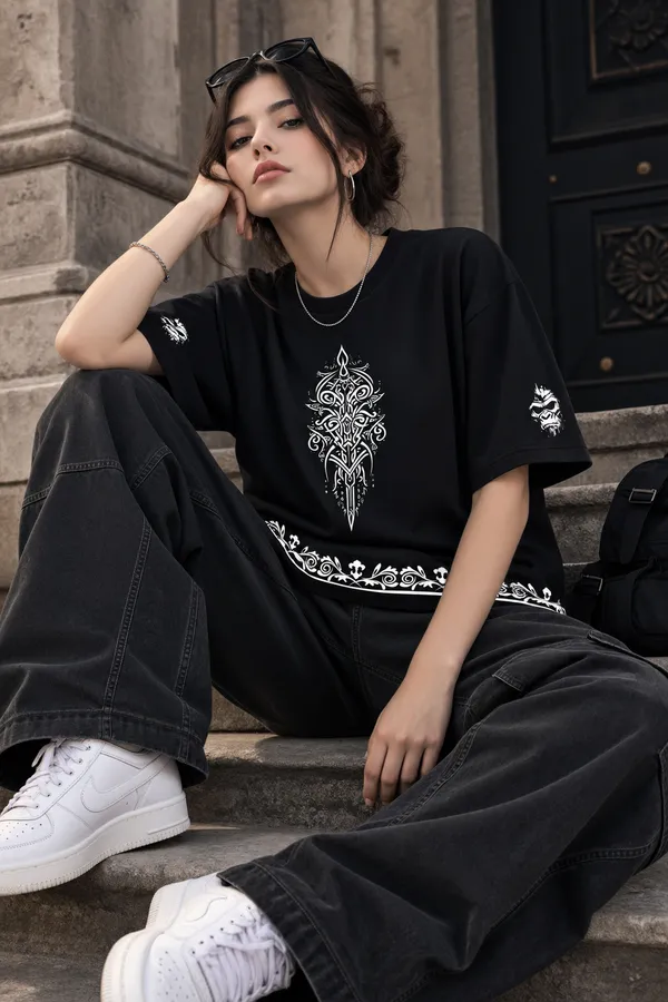Giffy_Life_Dark_Sigil_Oversized_Tee_-_Jet_Black_Gothic_Dagger_&_Ornate_Hem_Print_Streetwear_T-Shirt