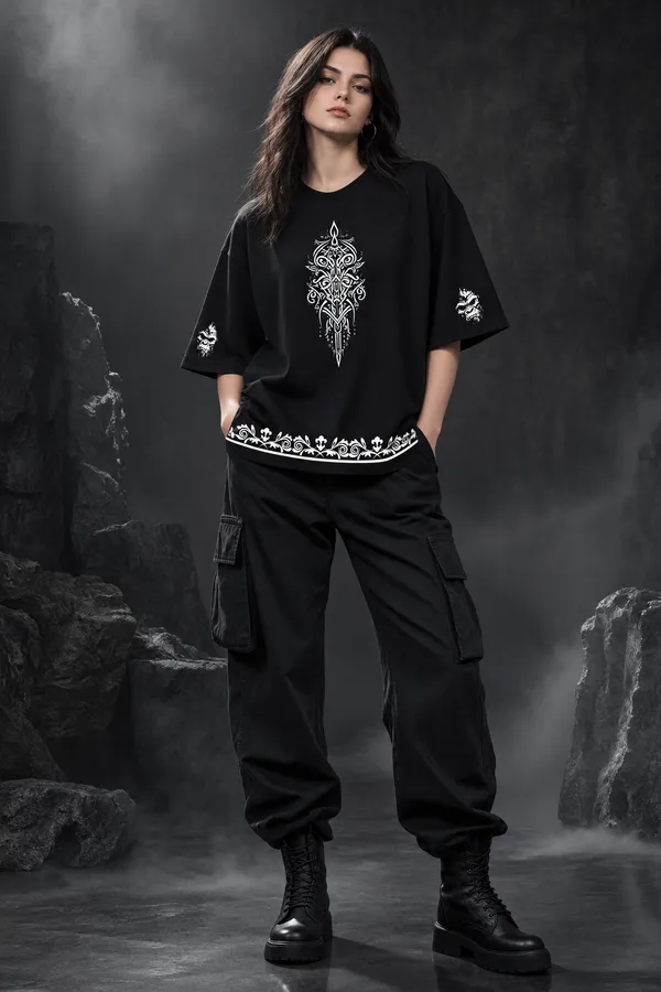 Giffy_Life_Dark_Sigil_Oversized_Tee_-_Jet_Black_Gothic_Dagger_&_Ornate_Hem_Print_Streetwear_T-Shirt