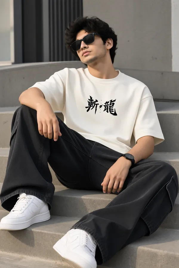 Giffy_Life_Dragon_Slayer_Kanji_Oversized_Tee_-_Off-White_Japanese_Calligraphy_Printed_Graphic_Streetwear_T-Shirt