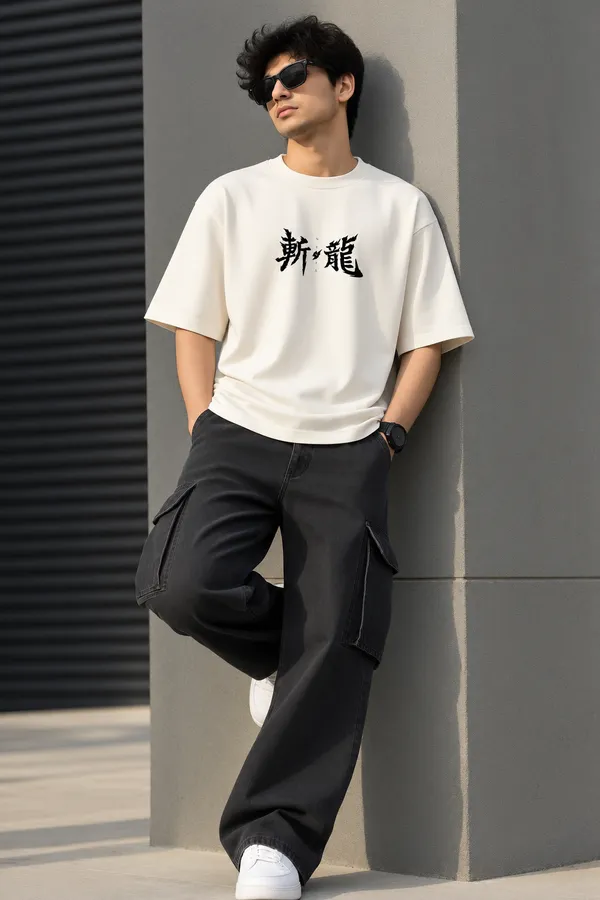Giffy_Life_Dragon_Slayer_Kanji_Oversized_Tee_-_Off-White_Japanese_Calligraphy_Printed_Graphic_Streetwear_T-Shirt