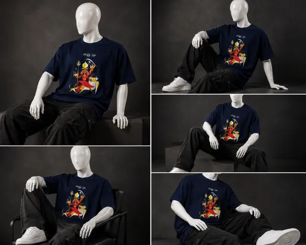 Giffy_Life_Durga_Puja_Edition_Oversized_Tee_-_Navy_Blue_Maa_Durga_Folk_Art_Streetwear_T-Shirt