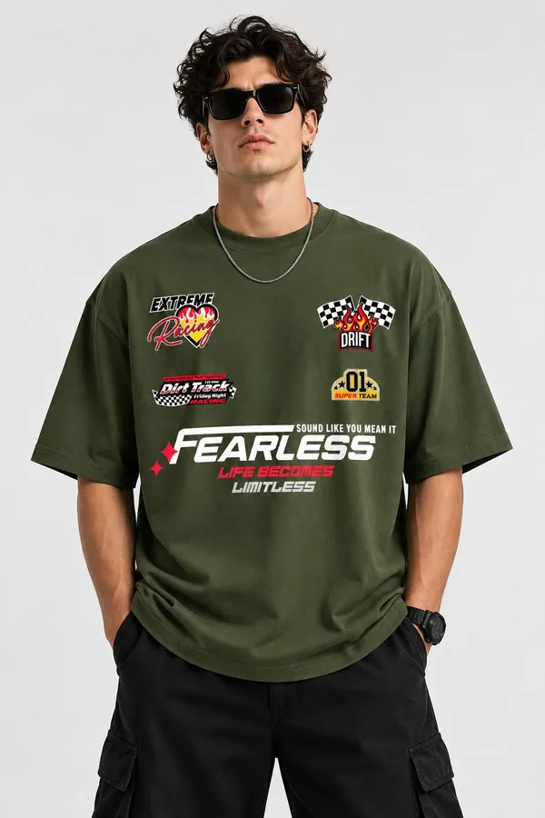 Giffy_Life_Fearless_Racing_Printed_Oversized_Tee_-_Army_Green_Motorsport_Badge_Graphic_Streetwear_T-Shirt