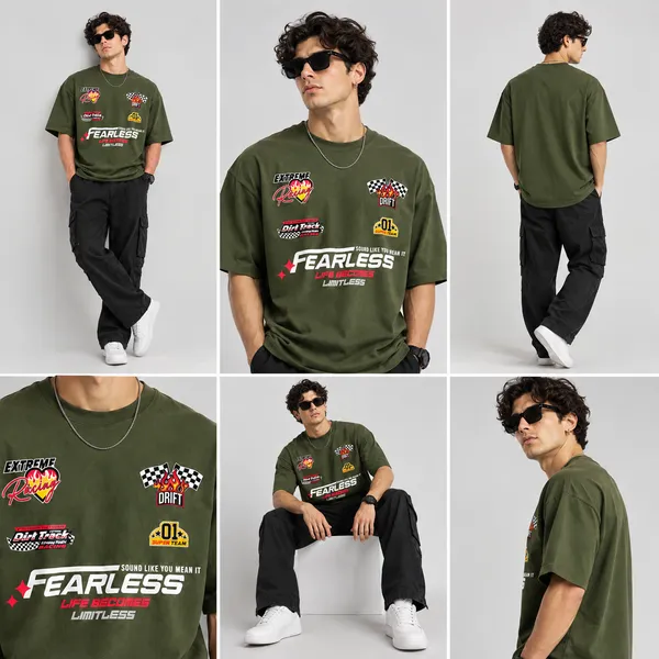 Giffy_Life_Fearless_Racing_Printed_Oversized_Tee_-_Army_Green_Motorsport_Badge_Graphic_Streetwear_T-Shirt