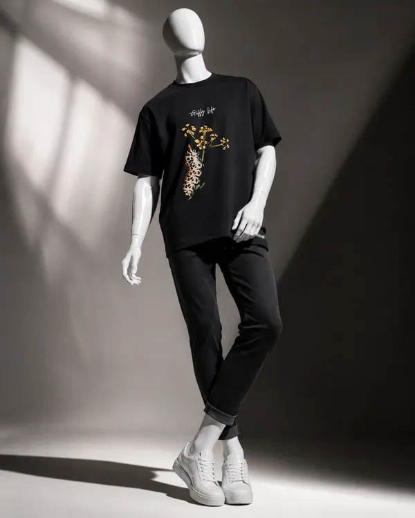 Giffy_Life_Flora_&_Fauna_Oversized_Tee_-_Black_Botanical_Caterpillar_Graphic_Streetwear_T-Shirt