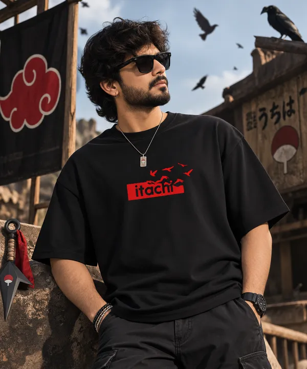 Giffy_Life_Itachi_Crows_Oversized_Tee_-_Black_&_Red_Anime_Printed_Graphic_Drop_Shoulder_Streetwear_T-Shirt