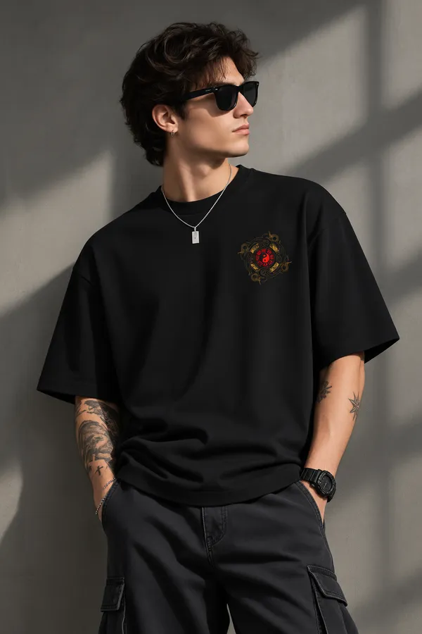 Giffy_Life_Kaal_Chakra_Oversized_Tee_-_Black_&_Red_Sacred_Geometry_Printed_Graphic_Streetwear_T-Shirt