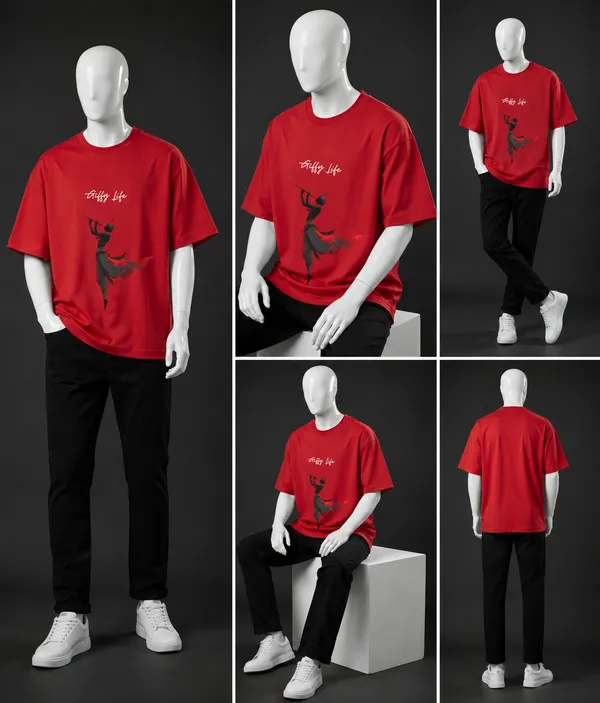 Giffy_Life_Krishna_Silhouette_Oversized_Tee_-_Red_Aesthetic_Spiritual_Streetwear_T-Shi