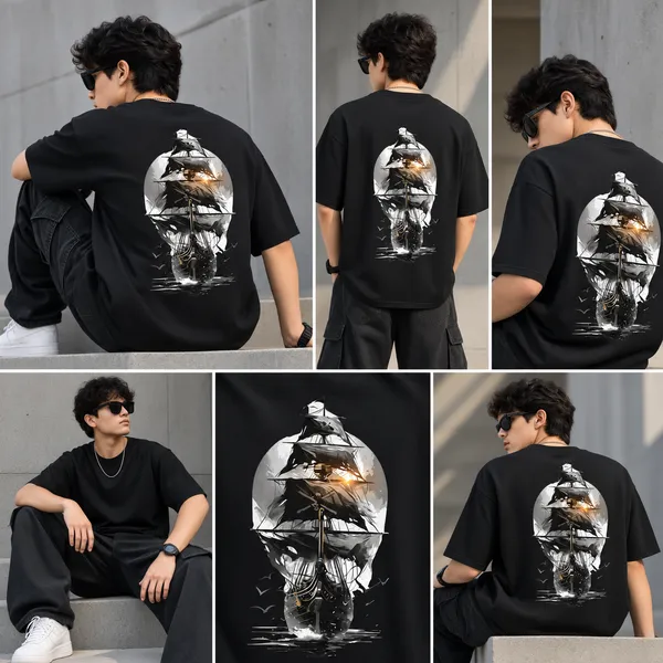 Giffy_Life_Pirate_Code_Oversized_Tee_-_Black_"Take_What_You_Can"_Printed_Graphic_Streetwear_T-Shirt