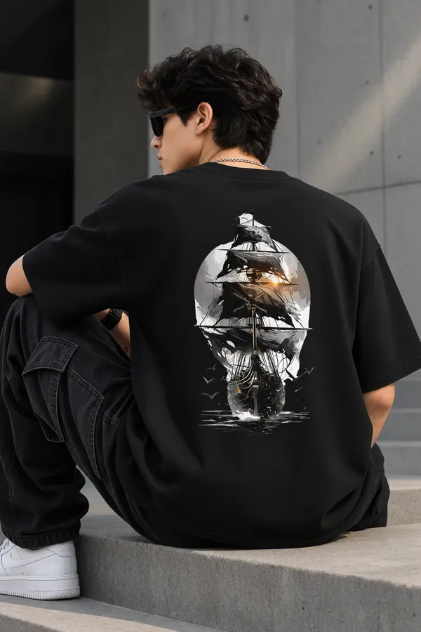 Giffy_Life_Pirate_Code_Oversized_Tee_-_Black_"Take_What_You_Can"_Printed_Graphic_Streetwear_T-Shirt