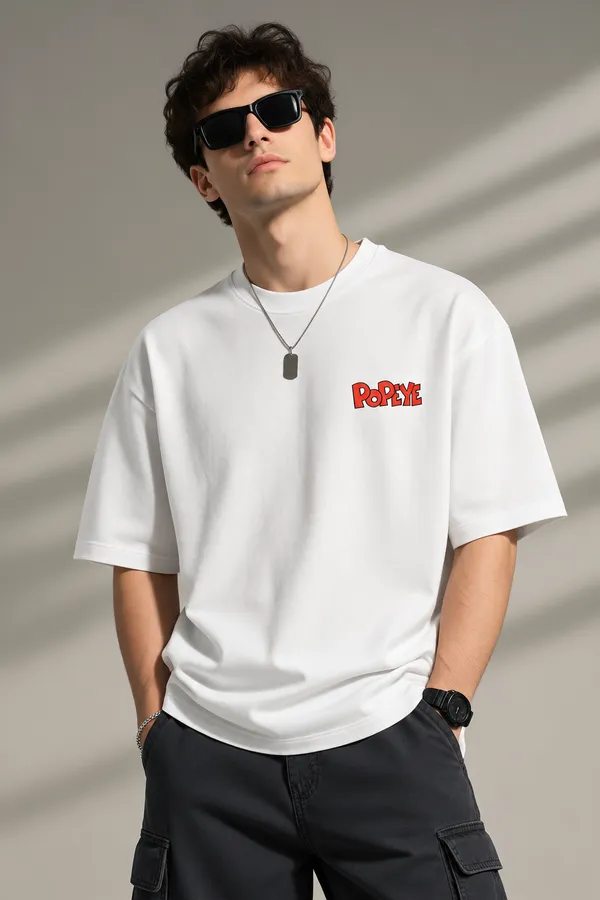 Giffy_Life_Popeye_Basquiat_Art_Oversized_Tee_-_White_Retro_Graphic_Drop_Shoulder_Printed_Streetwear_T-Shirt