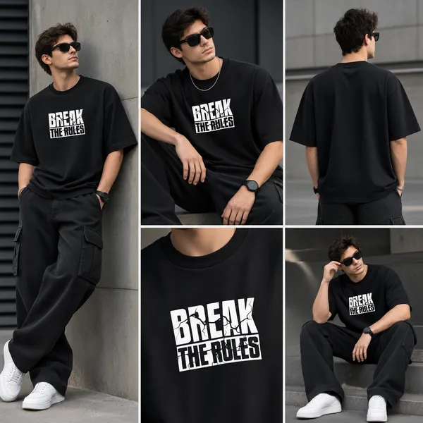 Giffy_Life_Rule_Breaker_Oversized_Tee_-_Jet_Black_Shattered_Typography_Streetwear_T-Shirt