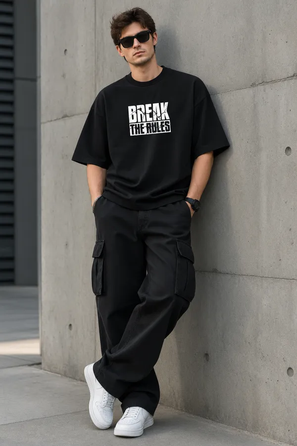 Giffy_Life_Rule_Breaker_Oversized_Tee_-_Jet_Black_Shattered_Typography_Streetwear_T-Shirt