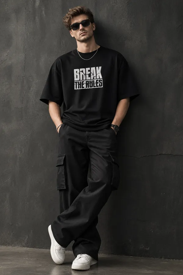 Giffy_Life_Rule_Breaker_Oversized_Tee_-_Jet_Black_Shattered_Typography_Streetwear_T-Shirt