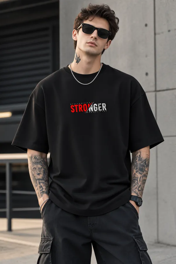 Giffy_Life_Stronger_Typography_Oversized_Tee_-_Black_&_Red_Motivational_Graphic_Streetwear_T-Shirt