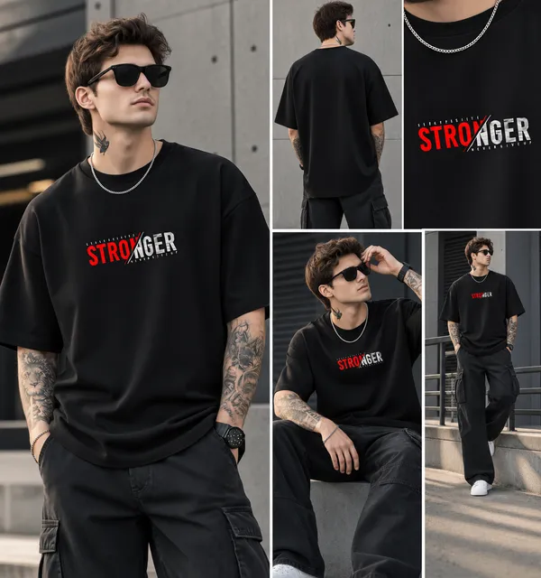 Giffy_Life_Stronger_Typography_Oversized_Tee_-_Black_&_Red_Motivational_Graphic_Streetwear_T-Shirt