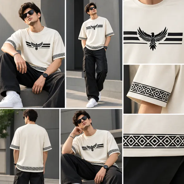 Giffy_Life_Tribal_Eagle_Oversized_Tee_-_Off-White/_White_Geometric_Border_Graphic_Streetwear_T-Shirt