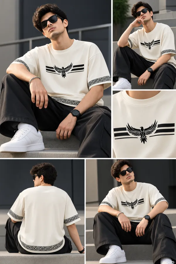 Giffy_Life_Tribal_Eagle_Oversized_Tee_-_Off-White/_White_Geometric_Border_Graphic_Streetwear_T-Shirt