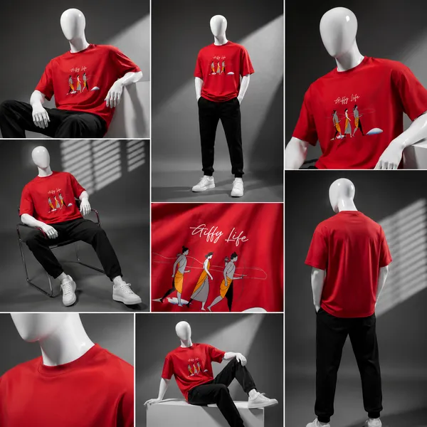 Giffy_Life_Vanvas_Ramayana_Oversized_Tee_-_Red_Minimalist_Mythological_Streetwear_T-Shi