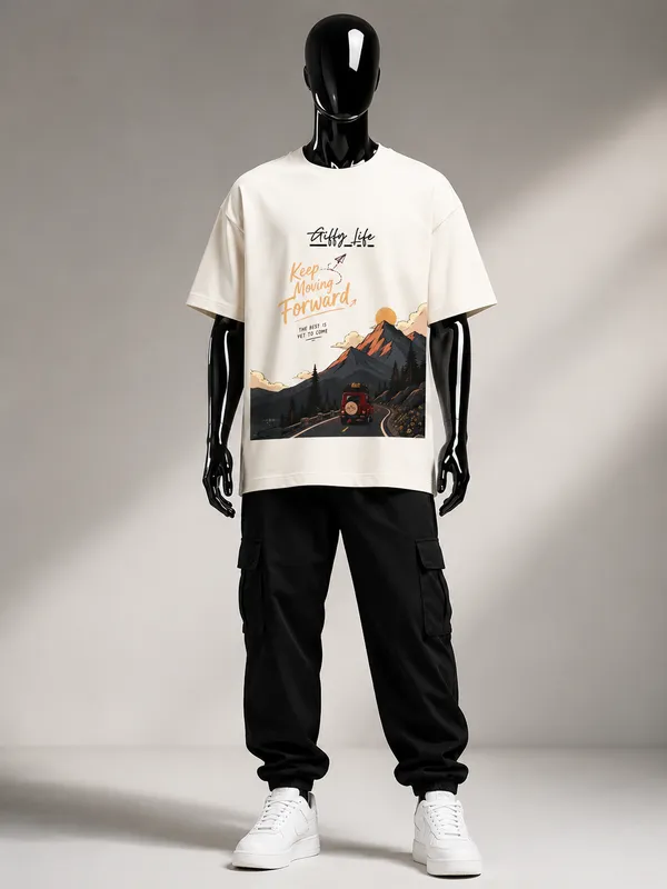 Giffy_Life_"Keep_Moving_Forward"_Mountain_Edition_Off-White_Oversized_T-Shirt_|_Premium_Cotton_Wanderlust_Drop_Shoulder_Tee
