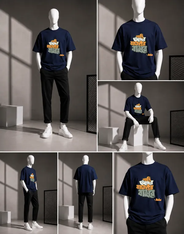 Giffy_Life_"Shanti_Amar_Budget_Er_Baire"_Oversized_Tee_-_Navy_Blue_Bengali_Sarcastic_Humor_Streetwear_T-Shirt