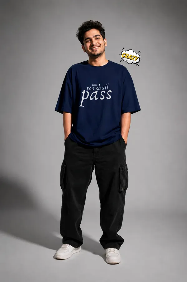 Giffy_Life_"This_Too_Shall_Pass"_Oversized_Tee_-_Navy_Blue_Minimalist_Quote_Streetwear_T-Shirt