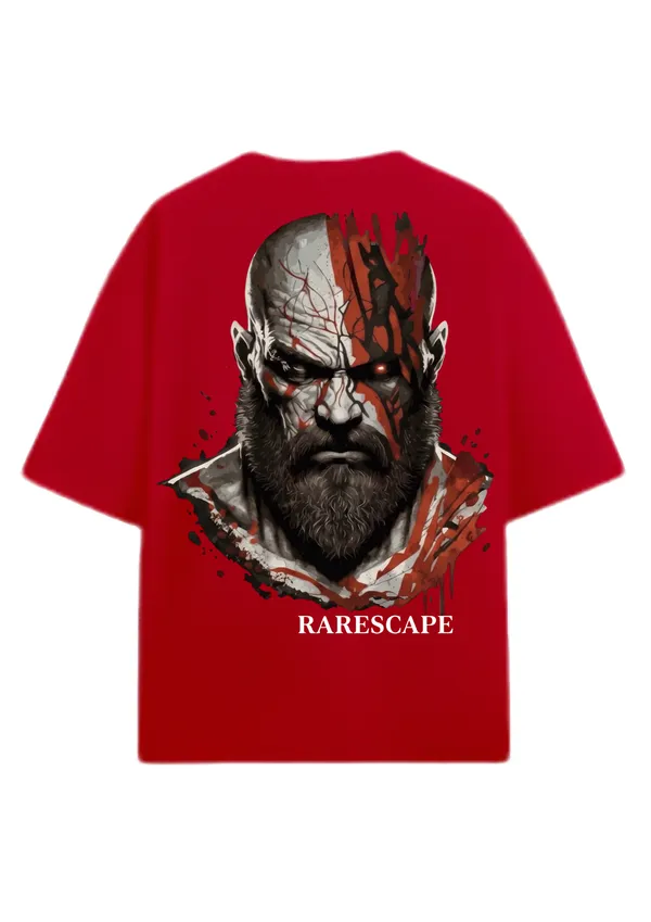 God_Of_War_Oversized_Graphic_Print_Round_Neck_T_shirt_