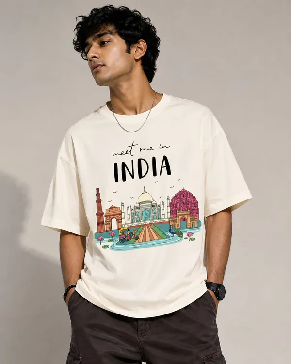 India_Tour_Oversized_Graphic_Print_Round_Neck_T_shirt