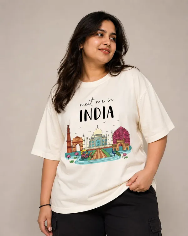 India_Tour_Oversized_Graphic_Print_Round_Neck_T_shirt