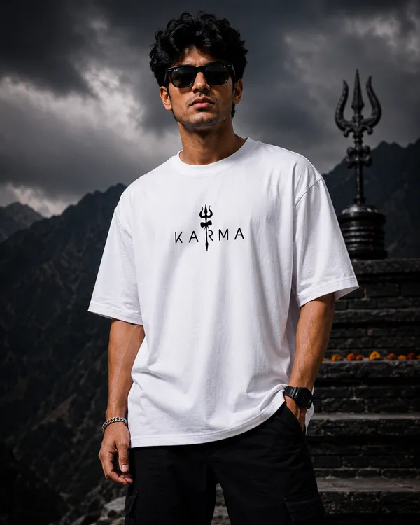 Karma_Trishul_Oversized_Graphic_Print_Round_Neck_T_shirt_in_White