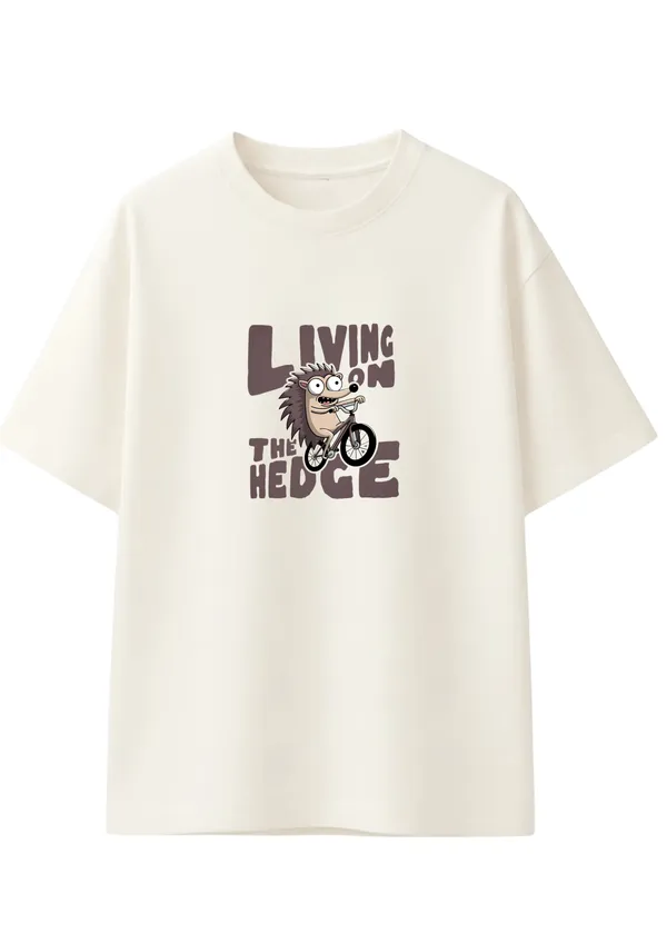 Living_on_the_Hedge"_Off-White_Oversized_T-Shirt_|_Premium_Cotton_Hedgehog_Graphic_Drop_Shoulder_Tee